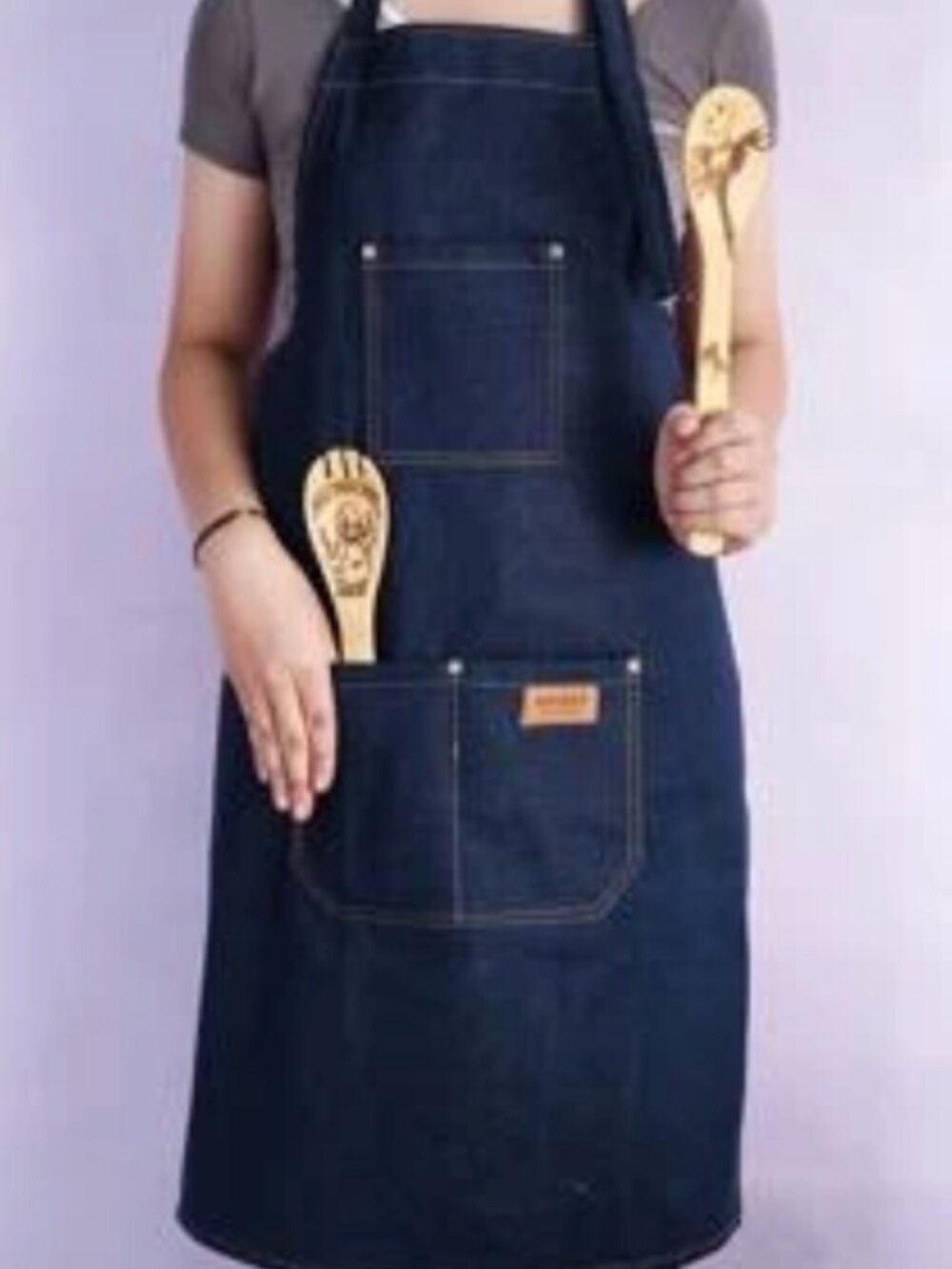 Blue Stretch Denim Kitchen/Work Apron